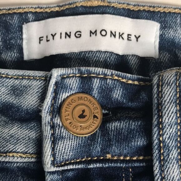FLYING MONKEY Pricilla High Rise Distressed Skinny Jeans Size 25 Ripped Denim - Picture 6 of 11
